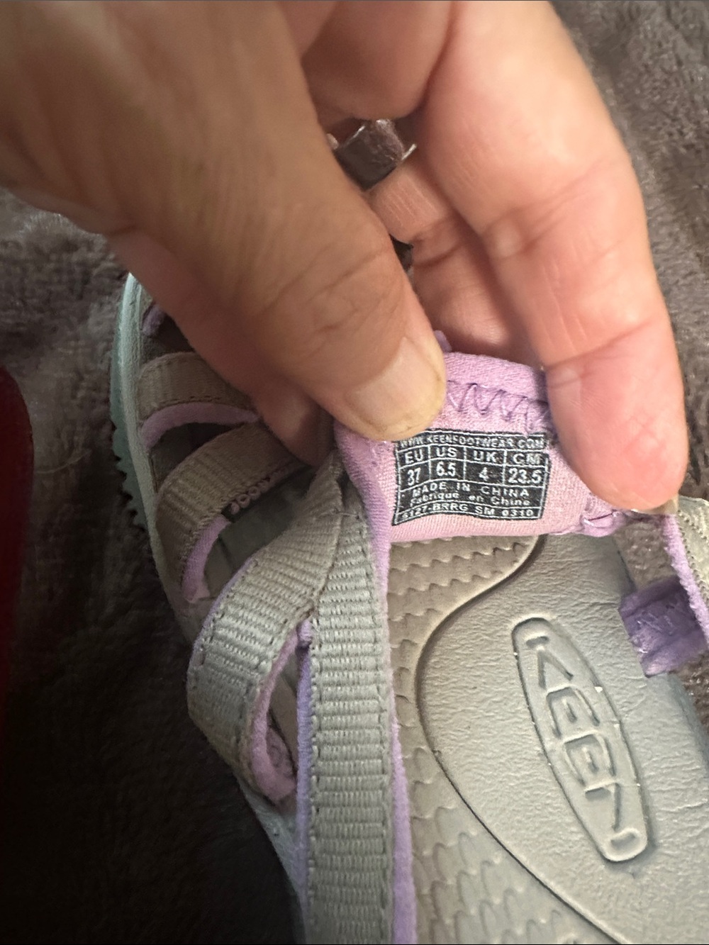 Keen Whisper Tan and Purple Outdoor Sandals Sz 6.5 - Picture 11 of 11